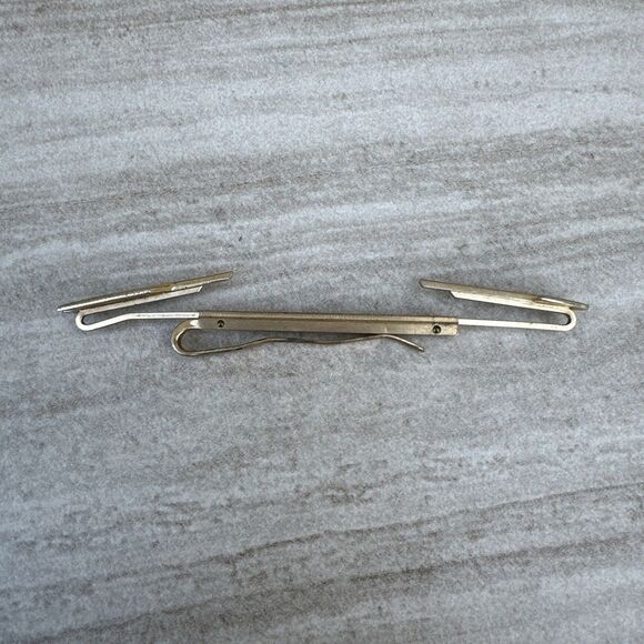 Vintage HICKOK U.S.A. Gold Tone Arrow Tie Clip/Clasp Extendable - Picture 6 of 7